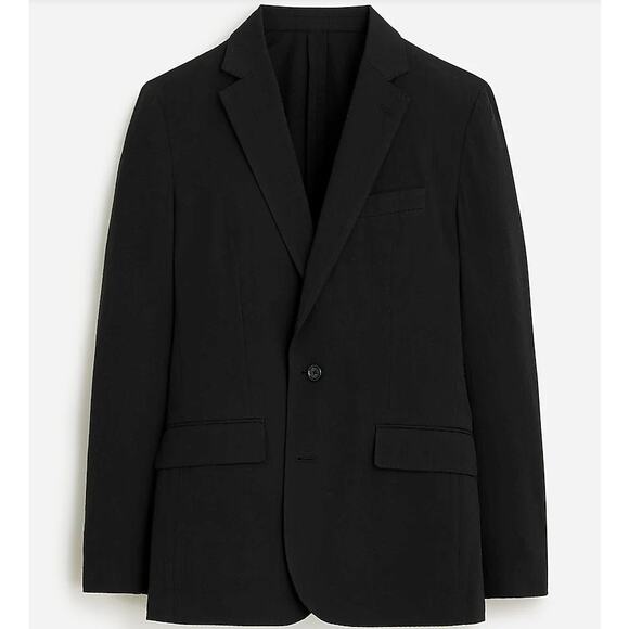 J.CREW | Black Ludlow Slim-fit unstructured suit jacket seersucker Blazer | 38R - Picture 1 of 9